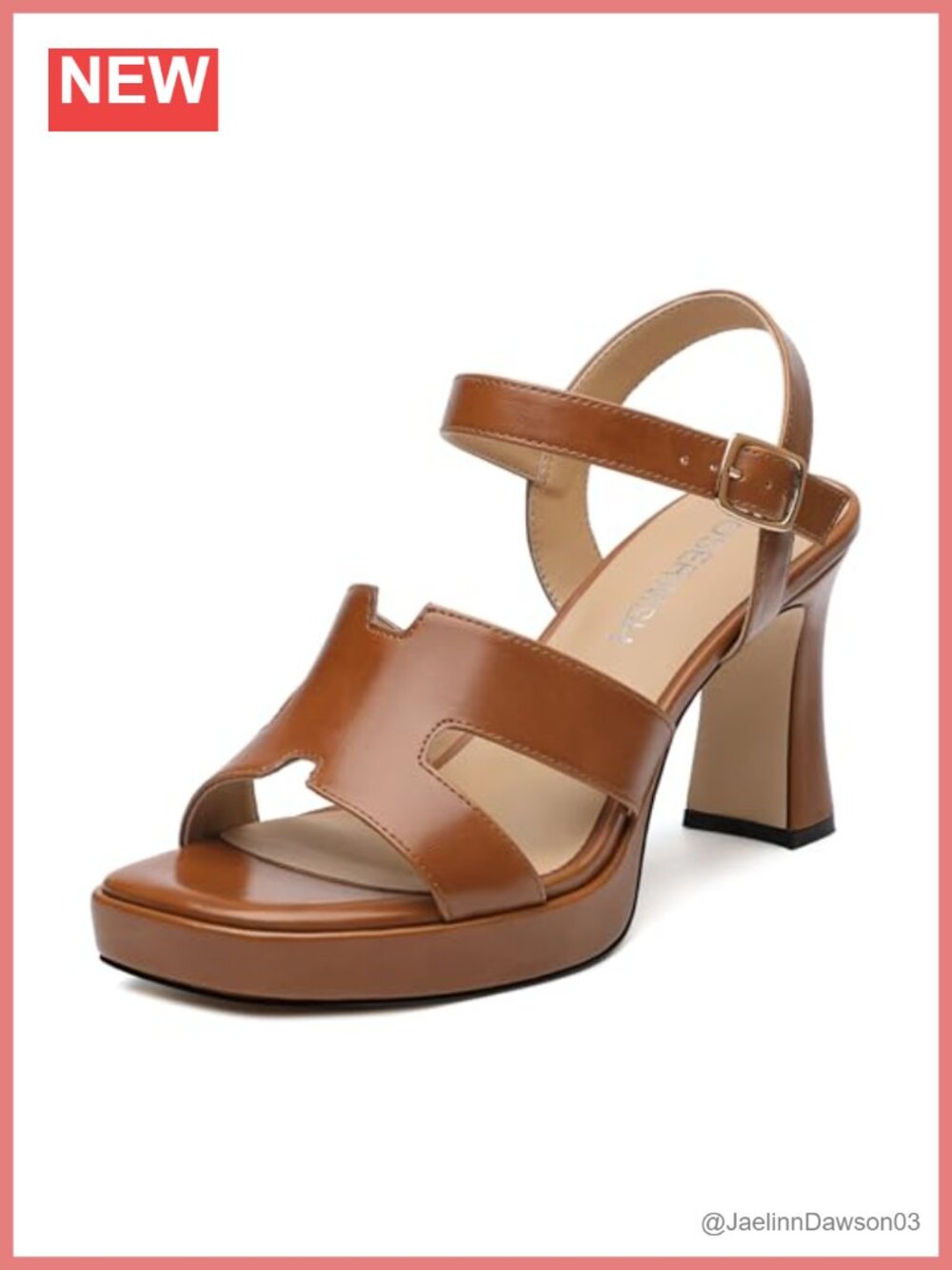 Chunky High Heel Sandals Platform Square Open Toe Ankle Strap Wedding Party Prom